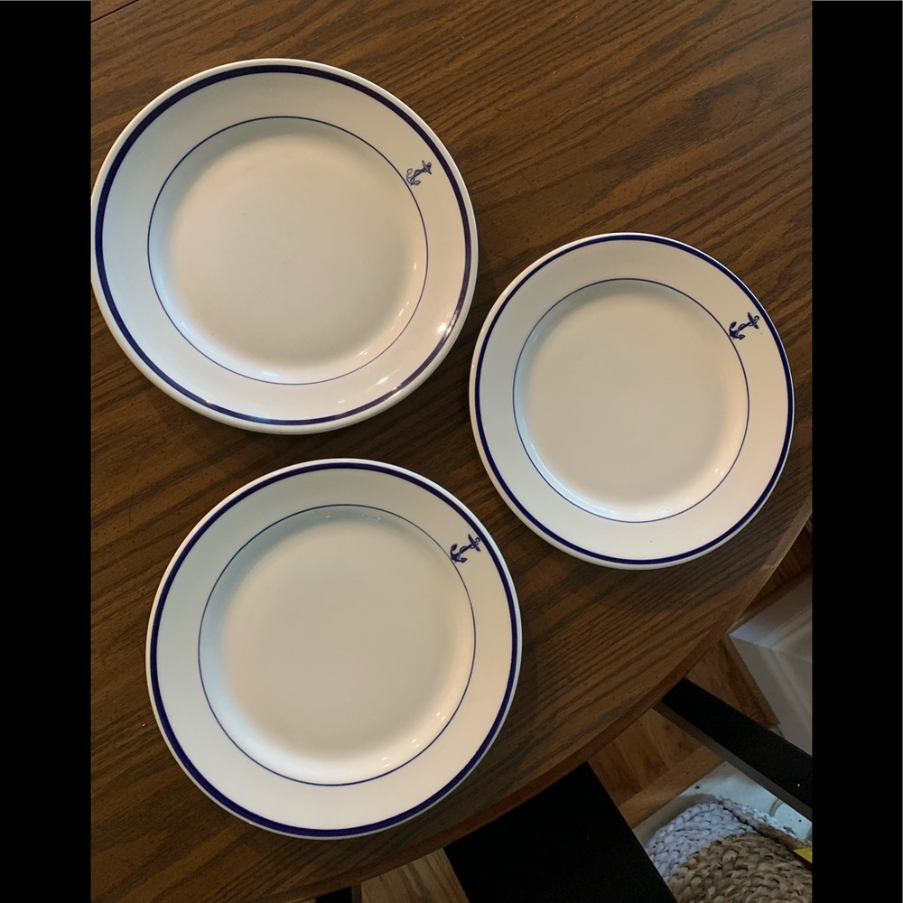 1967 Navel Mess Hall Dinnerware vintage x 6